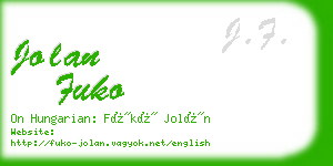 jolan fuko business card